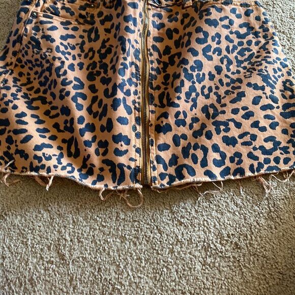 We the free zip it up leopard print skirt 28 - Picture 6 of 6
